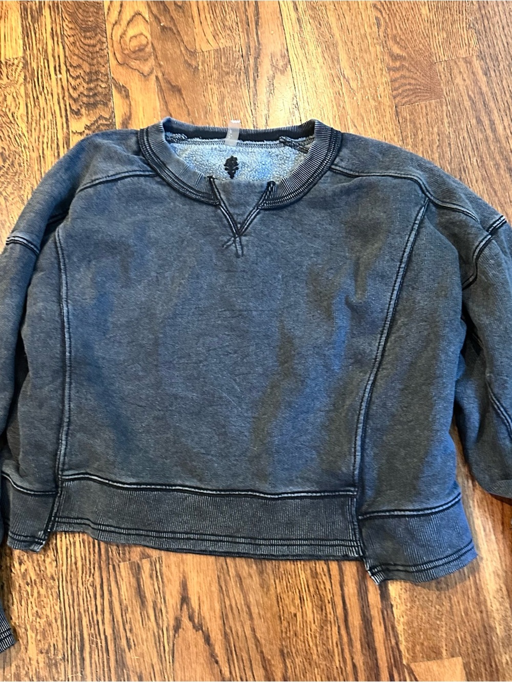 FP Movement by Free People Washed Charcoal Crew Sweatshirt